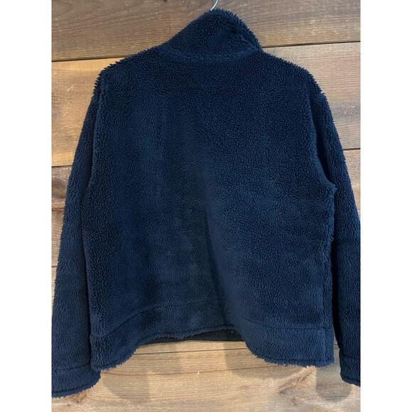 L.L. Bean Signature Sherpa Jacket Women's Medium Kangaroo Pocket Half Zip - Picture 2 of 7